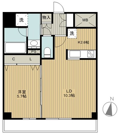 BUENA米山3丁目の物件間取画像